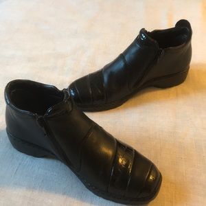 Rieker Black Leather Ankle Boots